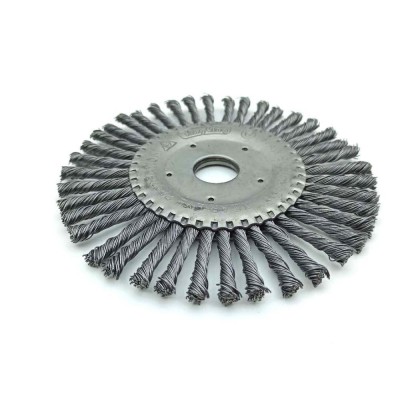 Twist Knotted Carbon Steel Wire Polishing Disc Wheel Brush