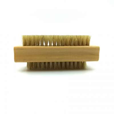 Wooden handle pure bristle cleaning shoe brush